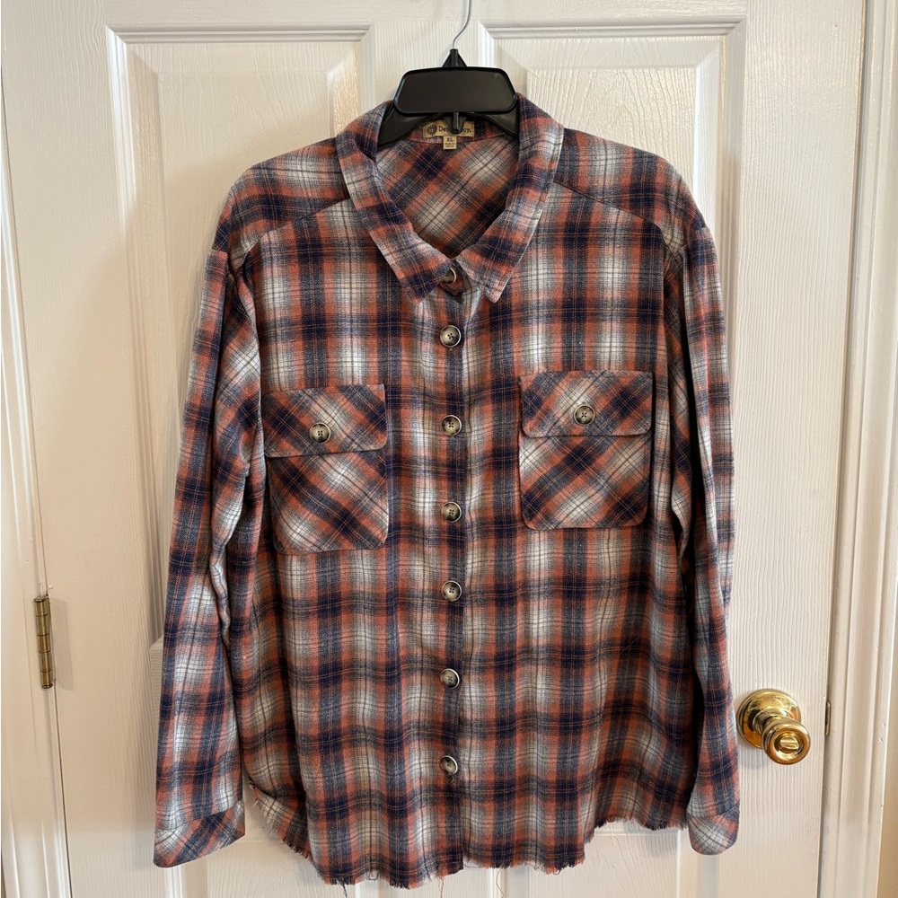 Plaid Button-Up Women’s Shirt